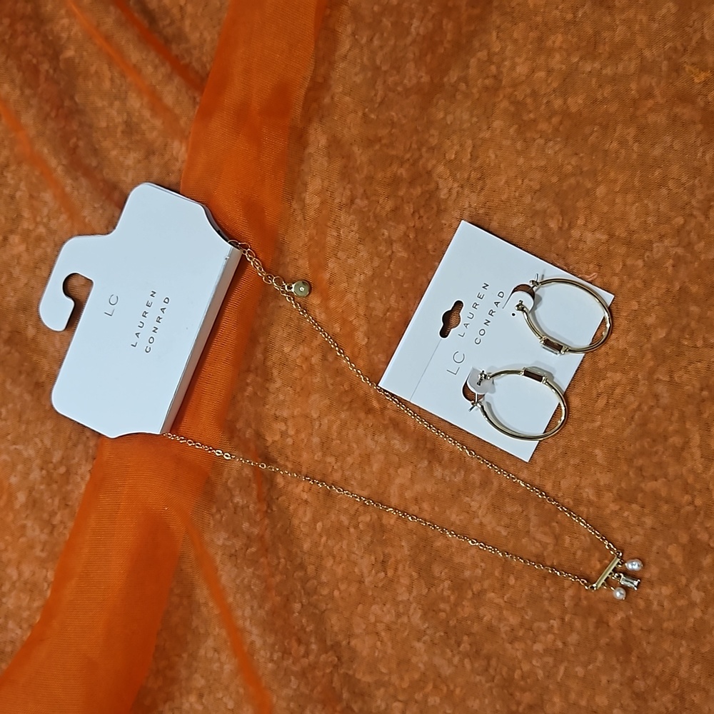 NWT Lauren Conrad Necklace & Earrings Bundle